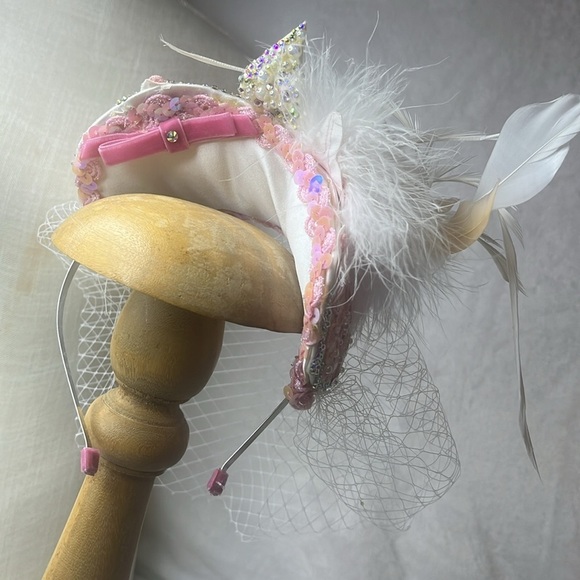 FASCINATOR BIRDCAGE VEIL “MARIE ANTOINETTE” #1036 CUSTOM MADE main image 5